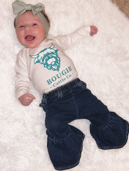 Infant Highland Cow Longsleeve Onesie