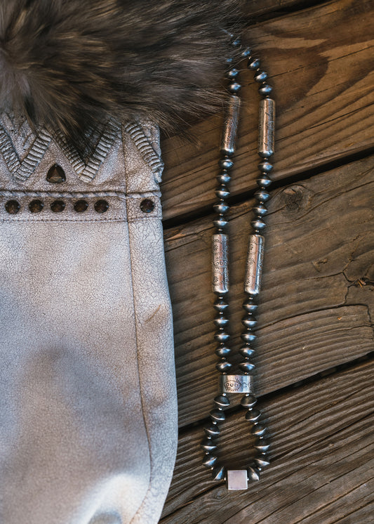 Sterling Silver Navajo Pearl Necklace