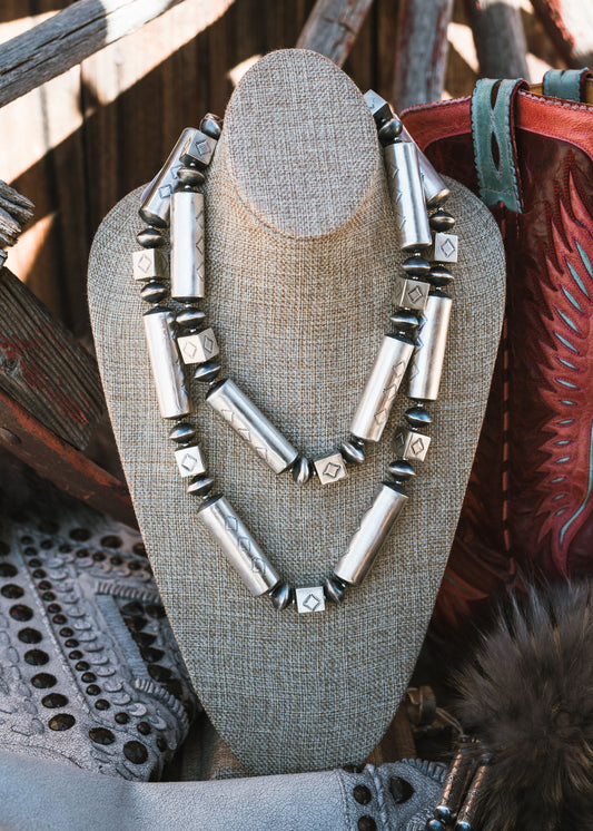 Sterling Silver Navajo Pearl Necklace's