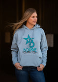 Load image into Gallery viewer, Blue Unisex Hoodie W/ Bougie Cattle Brand
