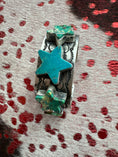 Load image into Gallery viewer, Gorgeous Statement Cuff with 5 Slab Turquoise Stones hand cut in a shape of stars.