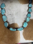 Load image into Gallery viewer, Gorgeous Native American Baby Blue Turquoise Slab Concho Belt