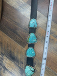 Load image into Gallery viewer, Gorgeous Native American Baby Blue Turquoise Slab Concho Belt