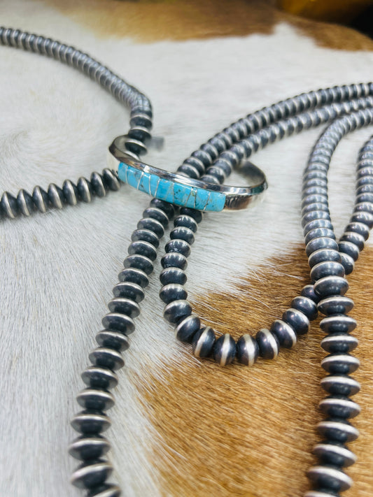 Sterling Silver Turquoise Inlay Cuff