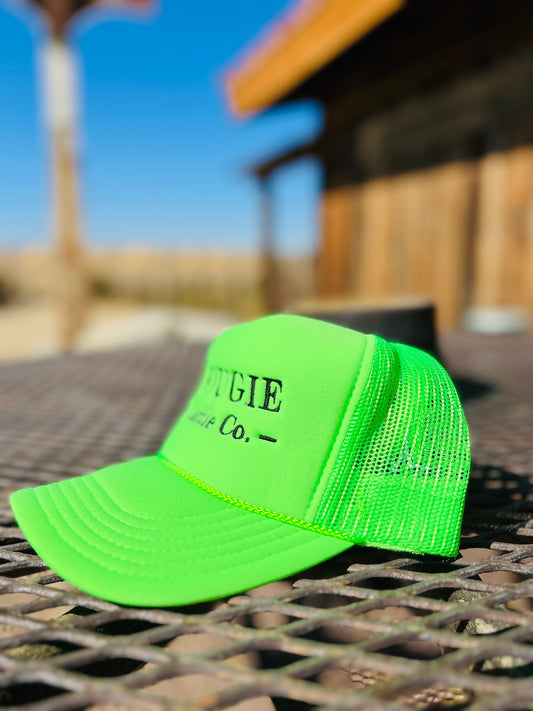 Neon Green Bougie Cattle Co. Trucker Hat