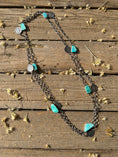 Load image into Gallery viewer, Sterling Silver Turquoise & Mercury Dime Necklace
