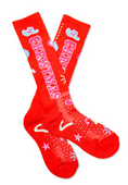 Load image into Gallery viewer, Lucky Chuck Cowgirl Christmas Red Performance Socks