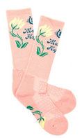 Load image into Gallery viewer, Lucky Chuck Make it Happen Peach Performance Socks