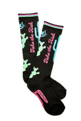 Load image into Gallery viewer, Lucky Chuck Performance Socks Take the Risk Neon Black