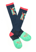 Load image into Gallery viewer, Lucky Chuck Performance Socks Lucky Clover Seer Head Navy/Pink