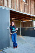 Load image into Gallery viewer, Unisex Black Short Sleeve Cotten T-Shirt W/ Bougie Cattle Brand
