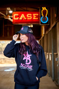 Load image into Gallery viewer, Black Unisex Hoodie W/ Bougie Cattle Brand
