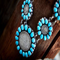 Load image into Gallery viewer, Native American Authentic Sterling Silver Turquoise Concho Necklace