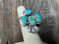 Load image into Gallery viewer, Handmade Native American Turquoise Sterling Silver Ring - Artist Stamped

