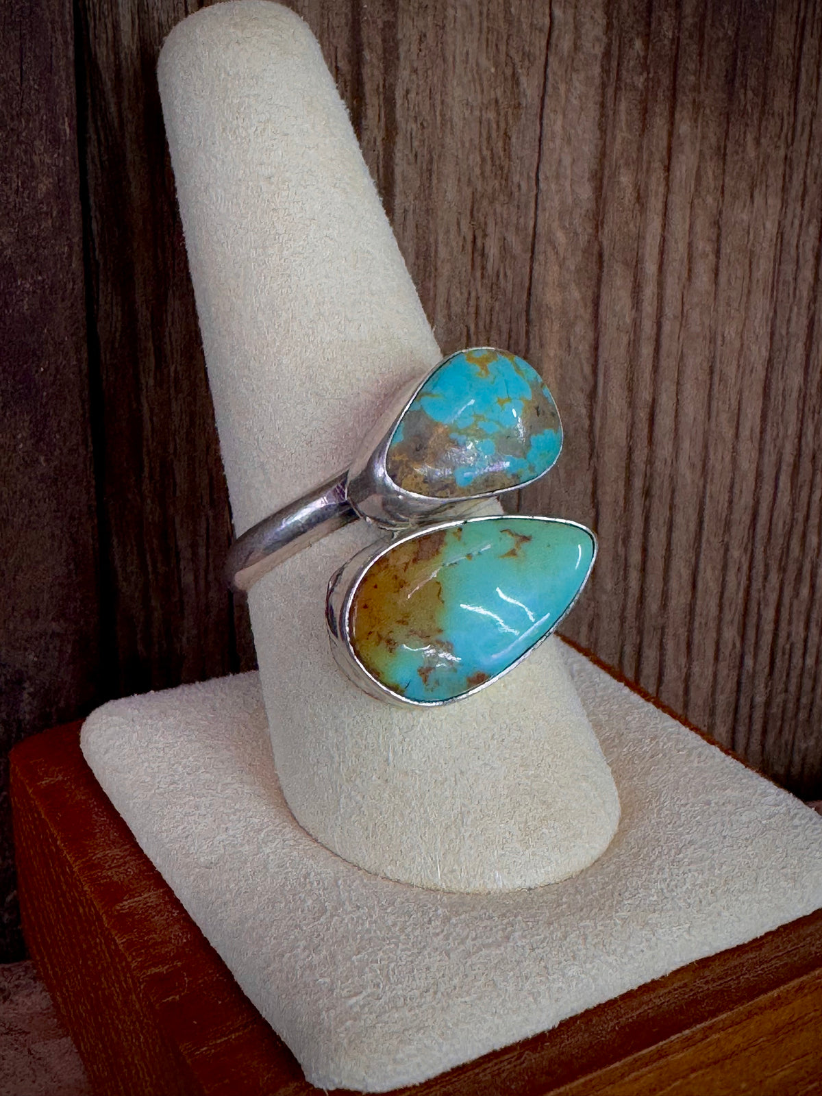 Turquoise Sterling Silver Adjustable Ring – Bougie Cattle Company