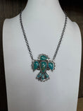 Load image into Gallery viewer, Native America Handmade Turquoise Sterling Silver Necklace - Artist Stamped
