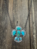 Load image into Gallery viewer, Native America Handmade Turquoise Sterling Silver Necklace - Artist Stamped
