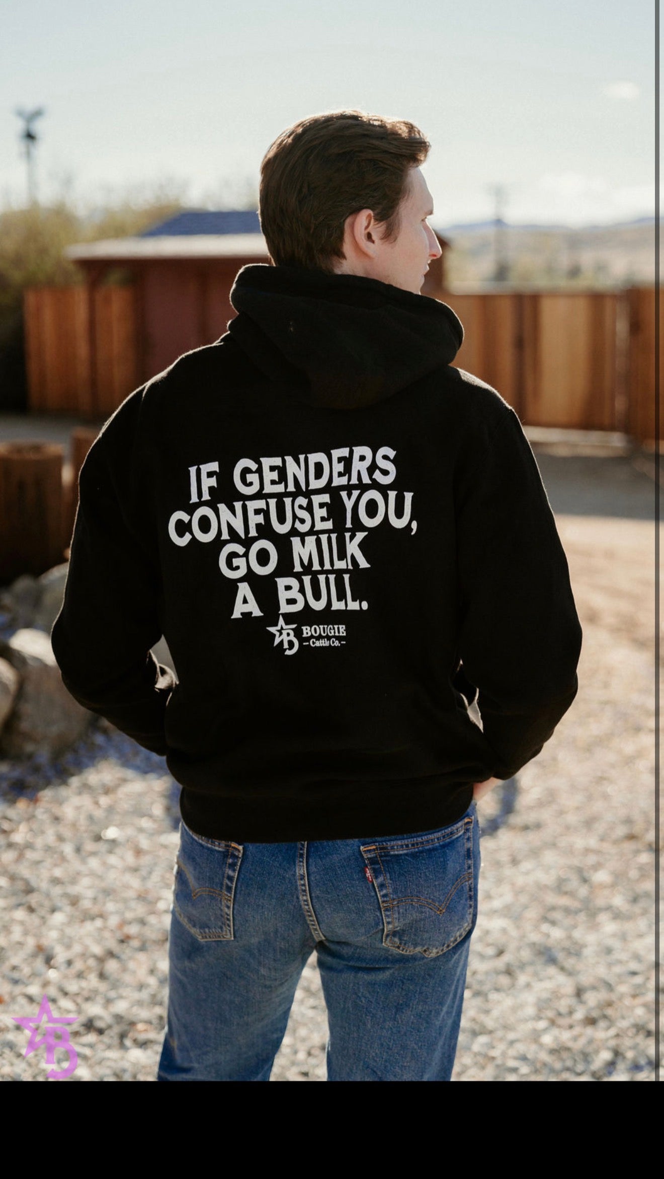 Bougie Cattle Co.® “If Genders Confuse You, Go Milk a Bull” Unisex Hoodie