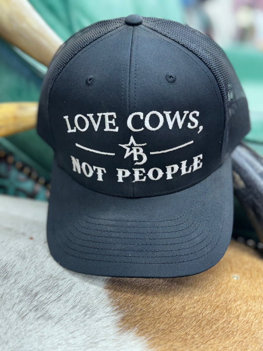 Love Cows Not People Baseball Cap