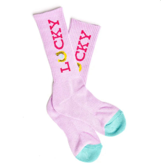LUCKY LAVENDER LIGHT PINK PERFORMANCE SOCKS