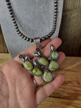 Load image into Gallery viewer, Sterling Silver Turquoise Cactus Pendent with Sterling Silver Beaded Necklace
