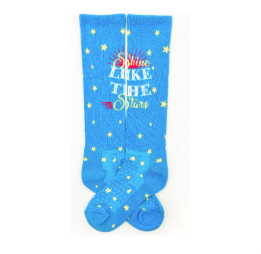 SHINE LIKE THE STARS TURQUOISE PERFORMANCE SOCKS