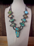 Load image into Gallery viewer, Native American Sterling Silver Turquoise Necklace
