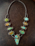 Load image into Gallery viewer, Native American Sterling Silver Turquoise Necklace
