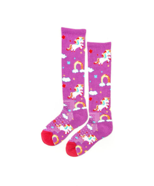 LUCKY UNICORNS PURPLE PERFORMANCE SOCKS