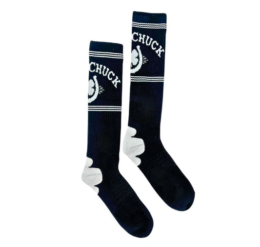 RETRO LUCKY CHUCK BLACK/WHITE PERFORMANCE SOCKS