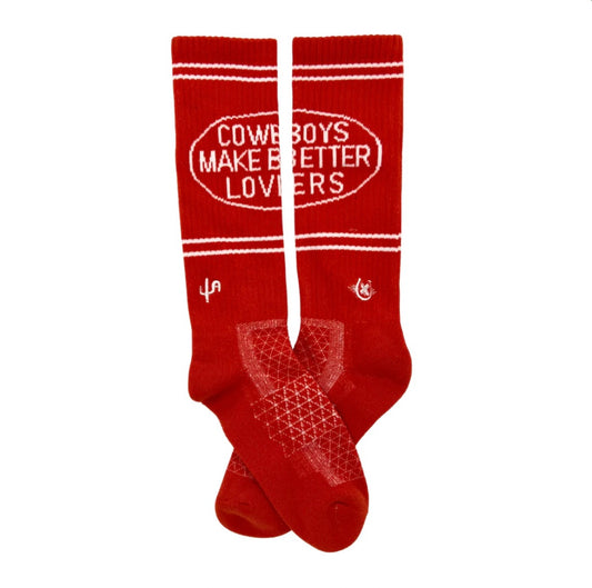 CACTUS ALLEY-COWBOYS LOVER RED PERFORMANCE SOCKS