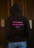 Load image into Gallery viewer, Unisex Color Burst "Never Basic Always Extra" Hoodie
