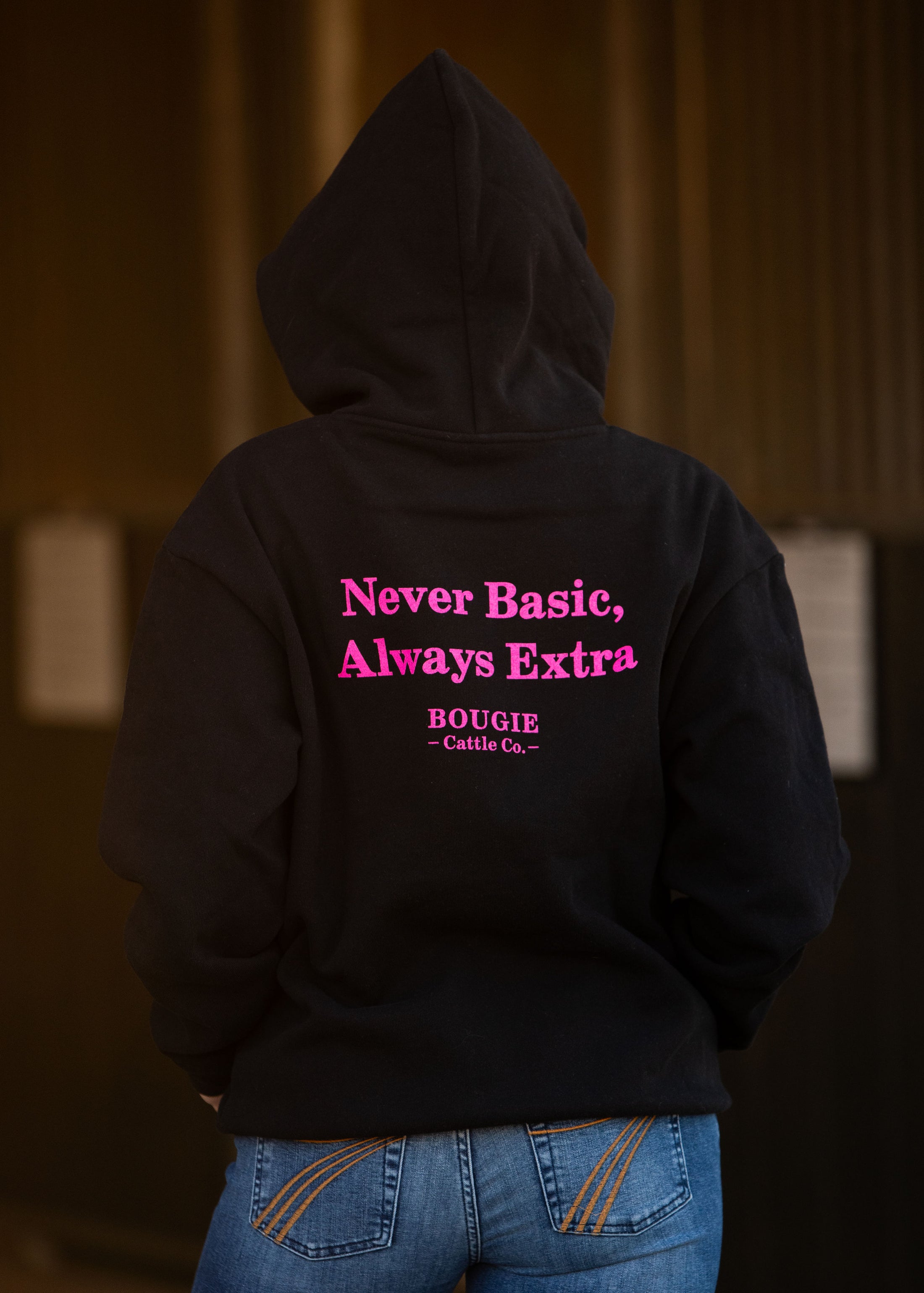 Unisex Color Burst "Never Basic Always Extra" Hoodie