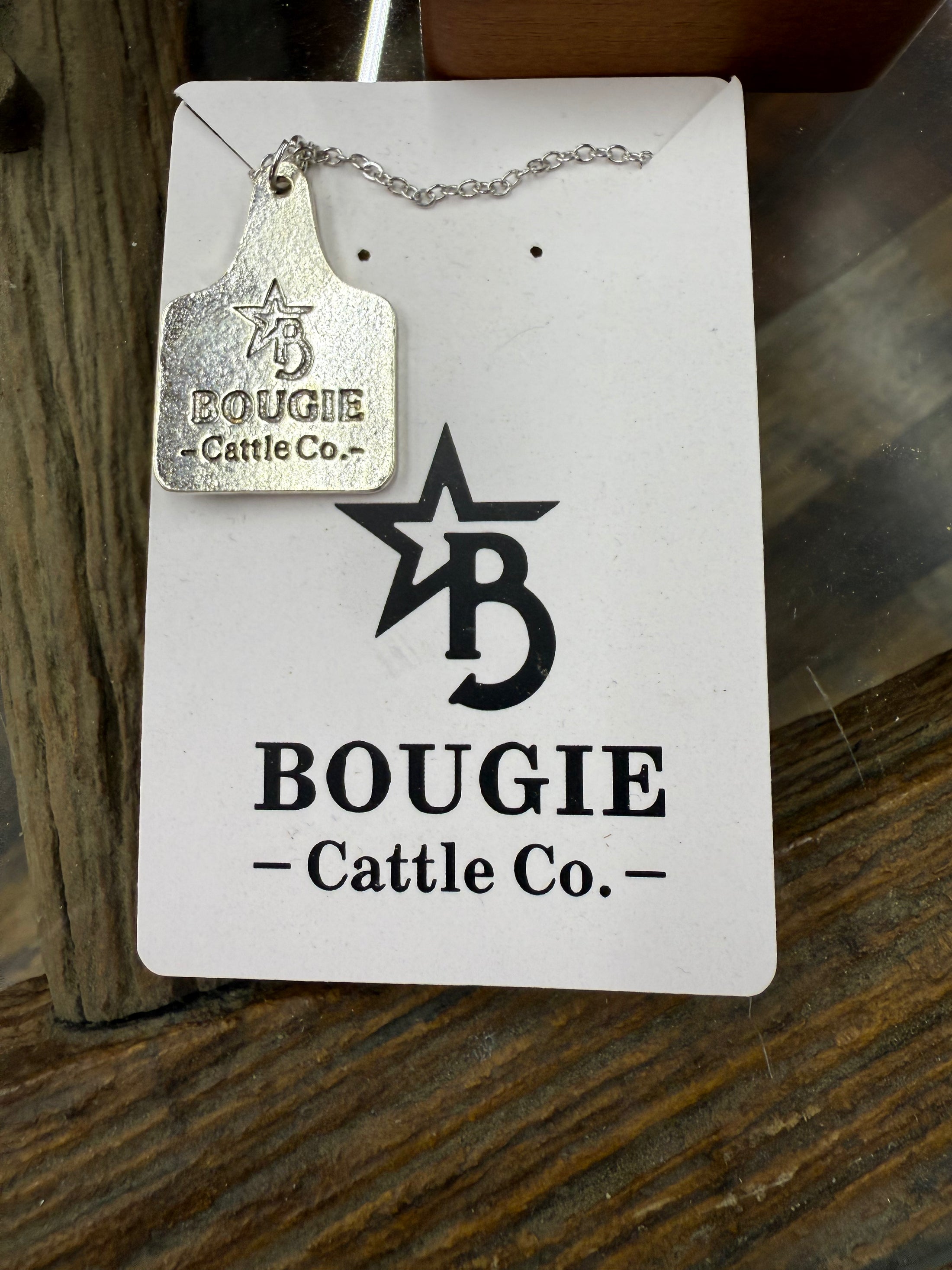 Beautiful bougie babe Highland cow ear tag necklace