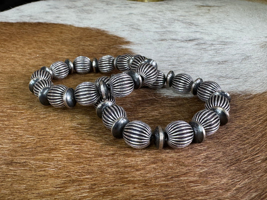 Native American Sterling Silver Navajo Pearl Bracelet