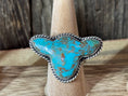 Load image into Gallery viewer, Native American Cow Head Sterling Silver Adjustable Ring - Artist Signed
