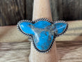 Load image into Gallery viewer, Native American Cow Head Sterling Silver Adjustable Ring - Artist Signed
