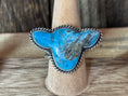 Load image into Gallery viewer, Native American Cow Head Sterling Silver Adjustable Ring - Artist Signed
