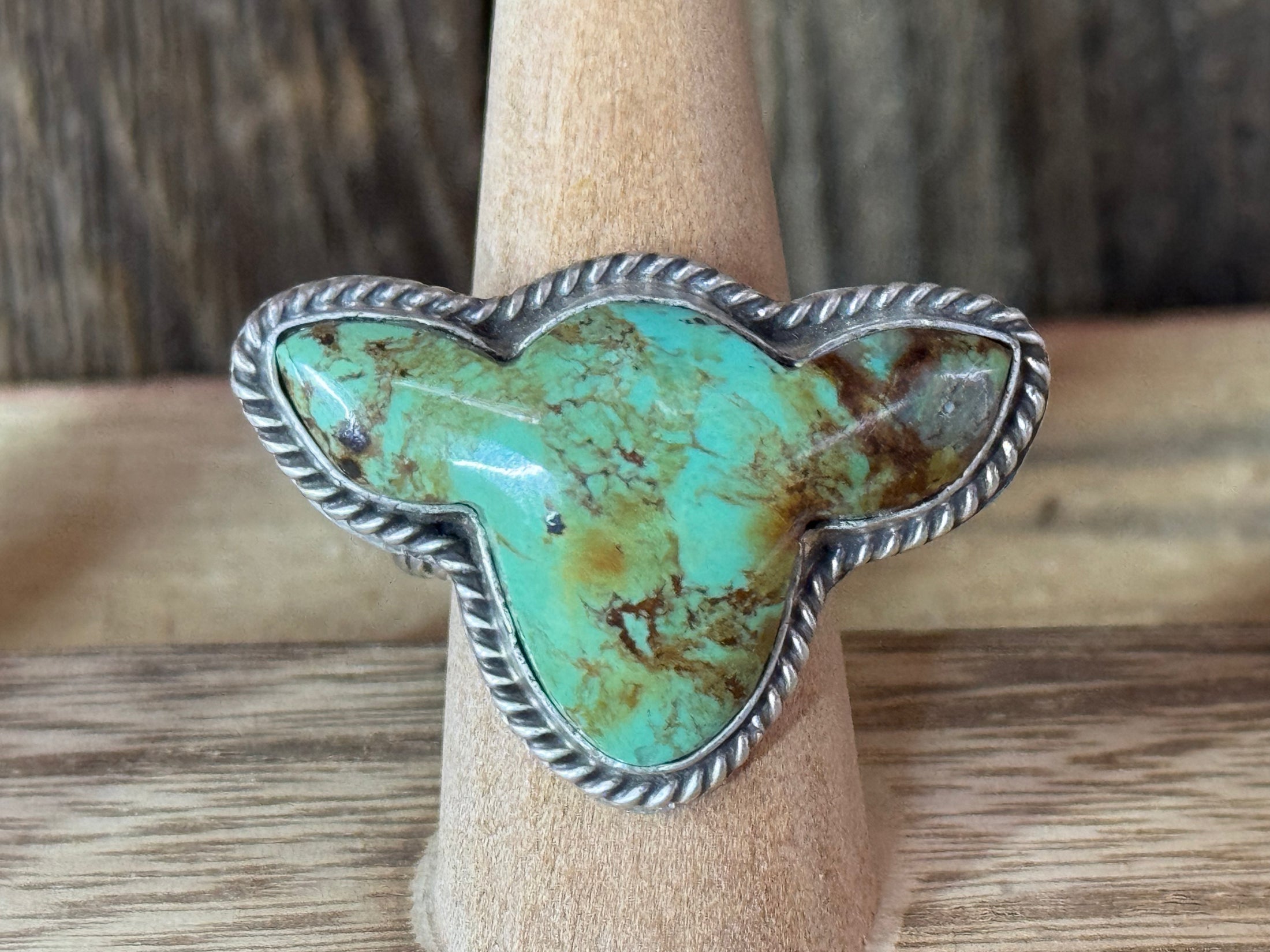 Native American Cow Head Sterling Silver Adjustable Ring - Artist Signed