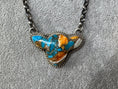 Load image into Gallery viewer, Native American Spiny Oyster Turquoise Sterling Silver Cow Head Necklace with Matching Ring - Artist Signed
