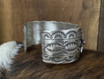 Load image into Gallery viewer, Native American Turquoise Spiny Oyster Engraved Cuff - Artist Signed
