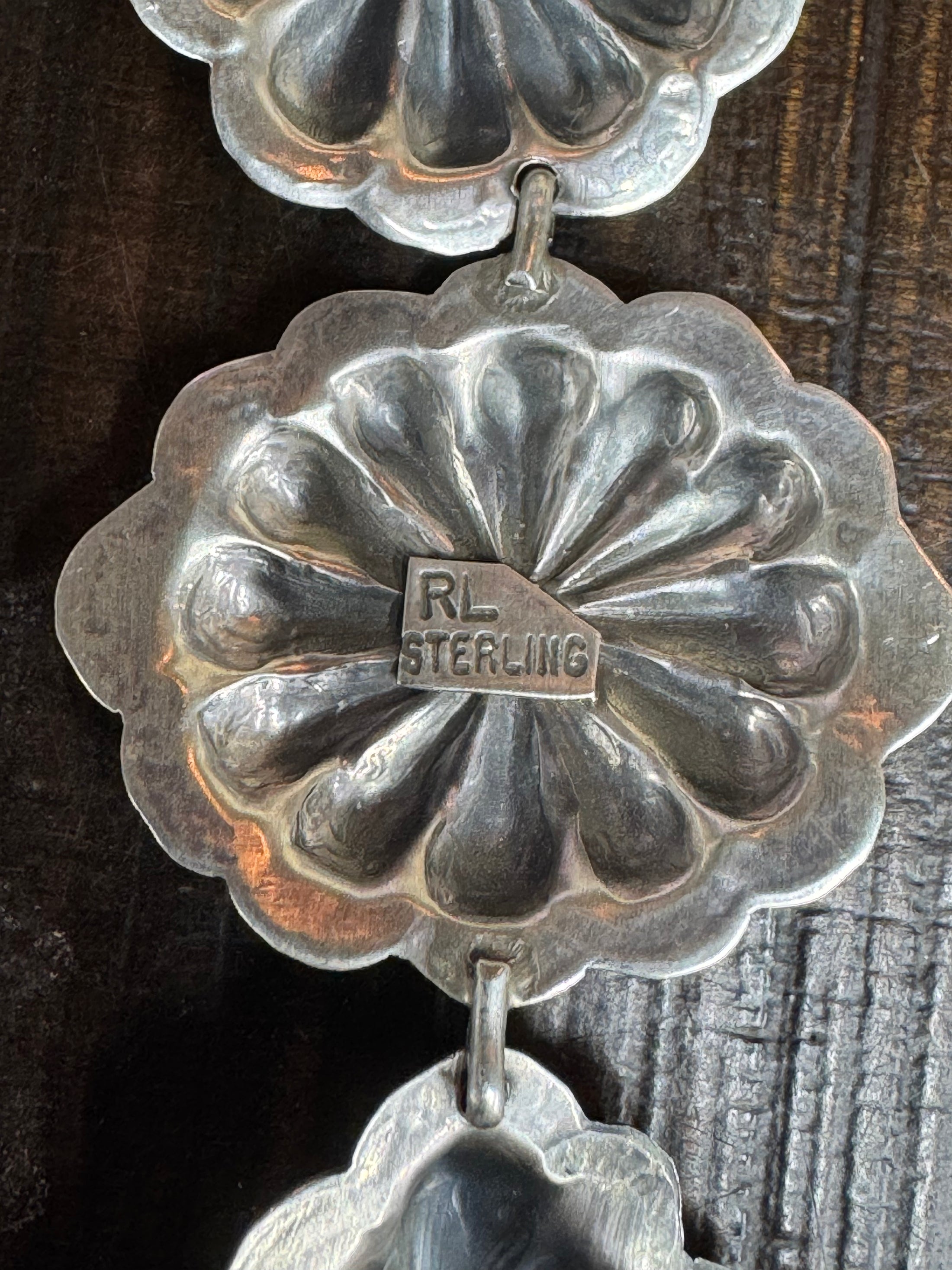 Handmade Sterling Silver with Coral Dangle Earrings - Artist Stamped