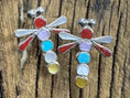 Load image into Gallery viewer, Dragon Fly Sterling Silver Post Earring with Stone Inlay

