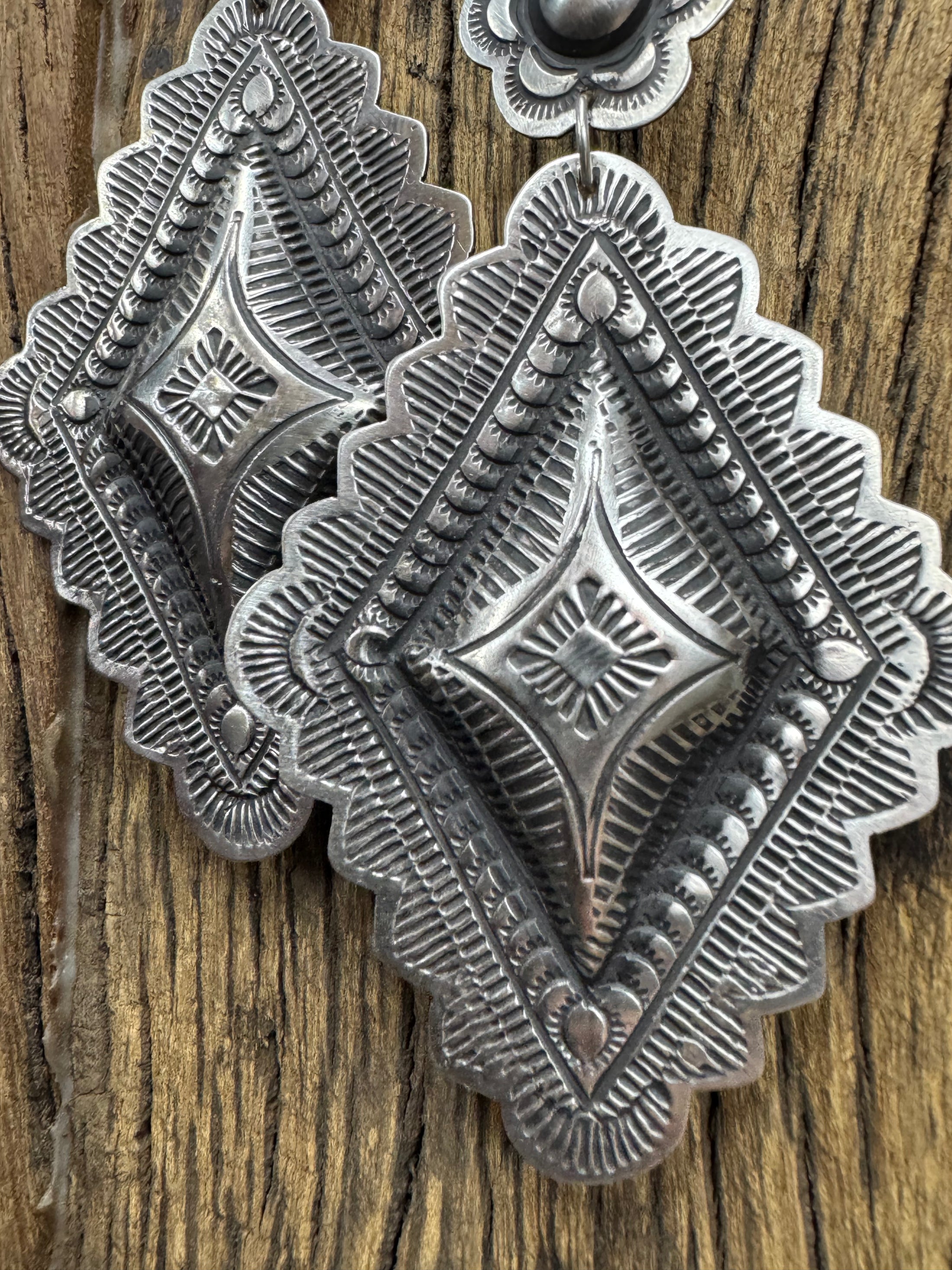 Native American Sterling Silver Dangle Earrings