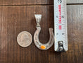 Load image into Gallery viewer, Native American sterling silver  Handmade Horseshoe Pendent with Stone - Artist Signed
