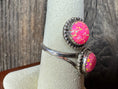 Load image into Gallery viewer, Native American Handmade Pink Opal Twist Sterling Silver Ring
