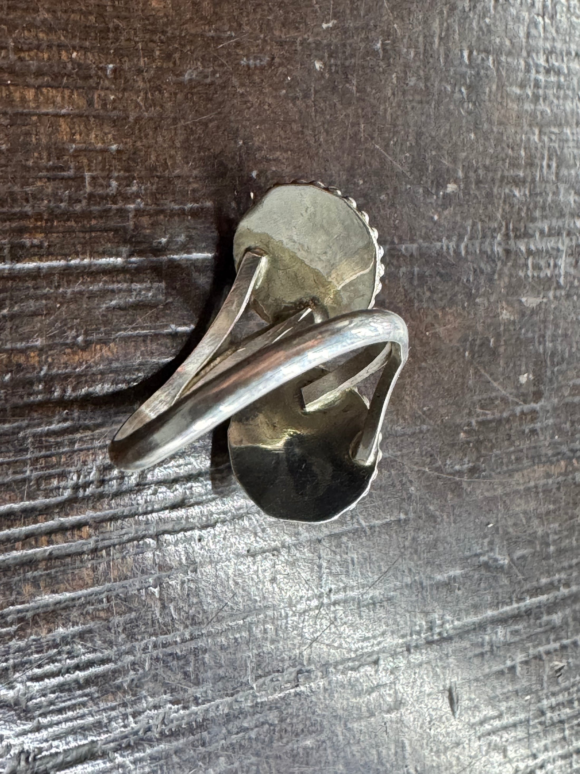 Native American Handmade Pink Opal Twist Sterling Silver Ring