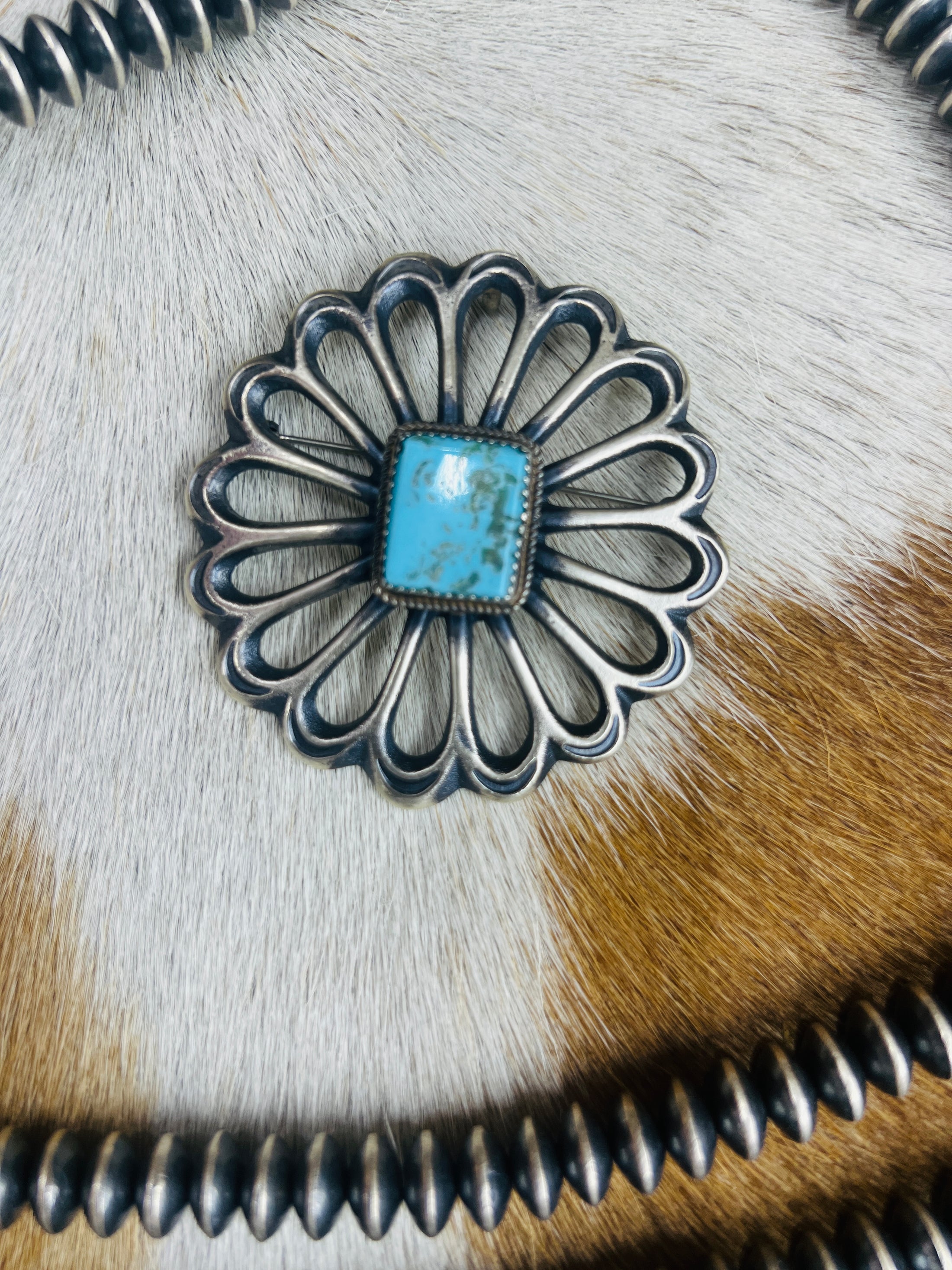 Sterling Silver Turquoise Pin/Pendant