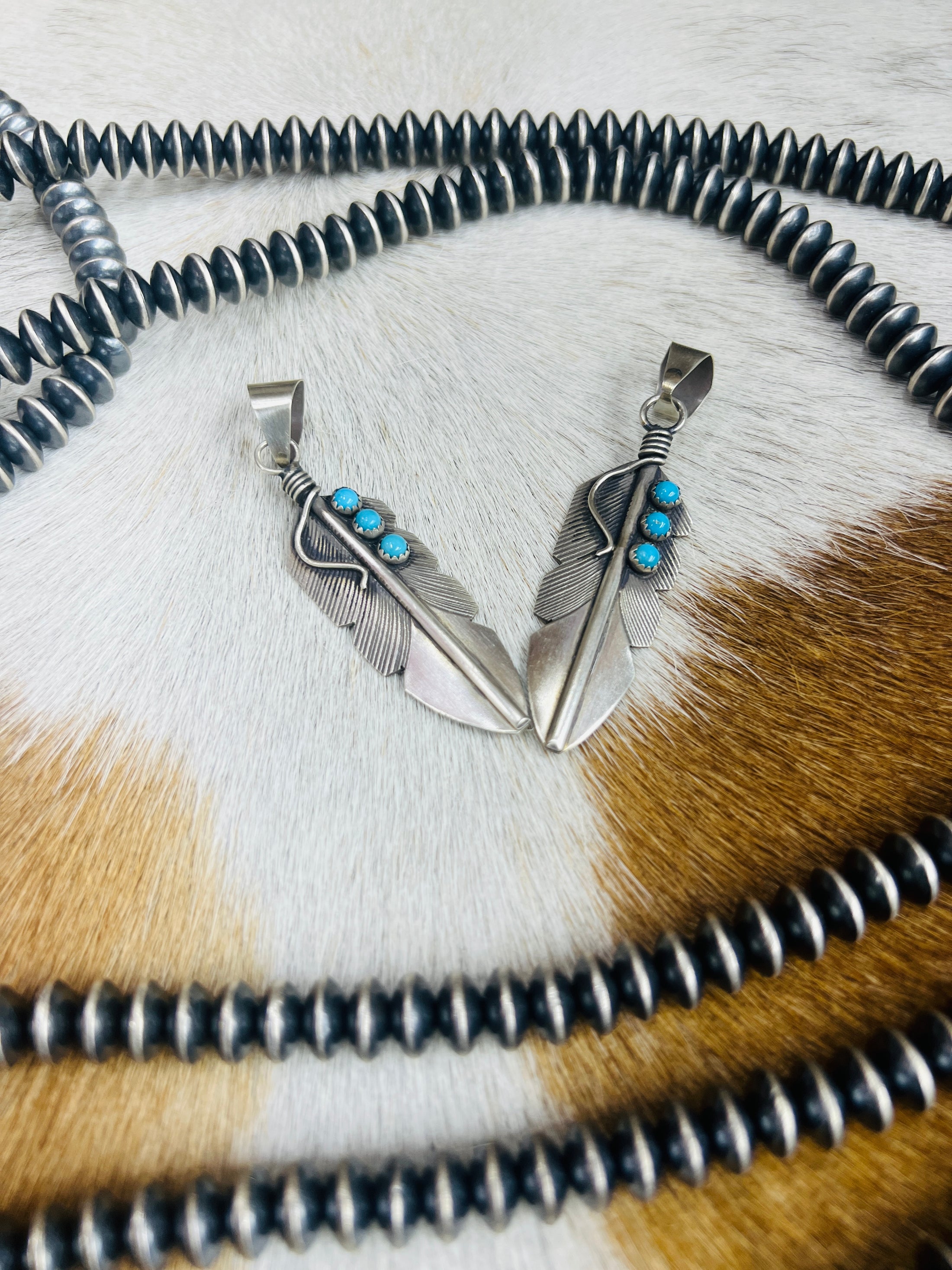 Sterling Silver Turquoise Arrow Pendant