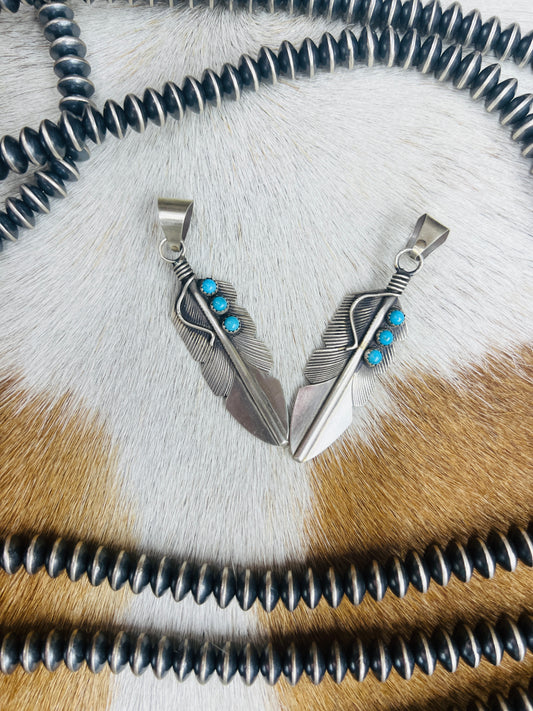 Sterling Silver Turquoise Arrow Pendant